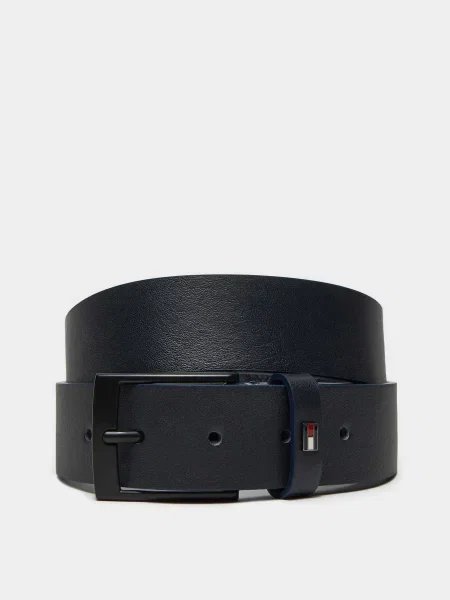 Кожаный ремень Tommy Hilfiger с ремешками синий