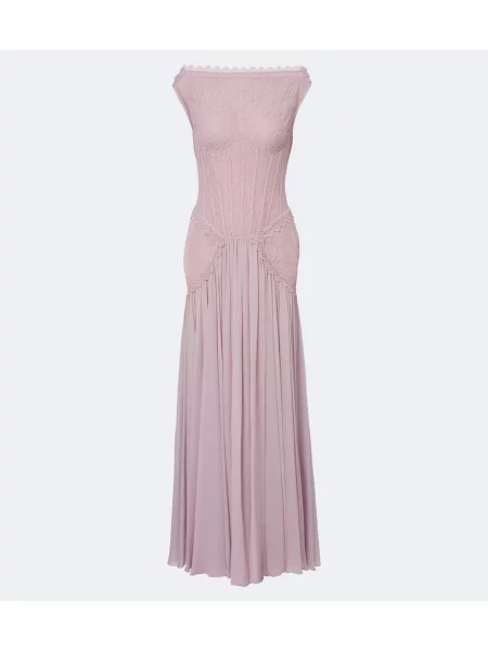 Rochie Georges Hobeika de mătase roz