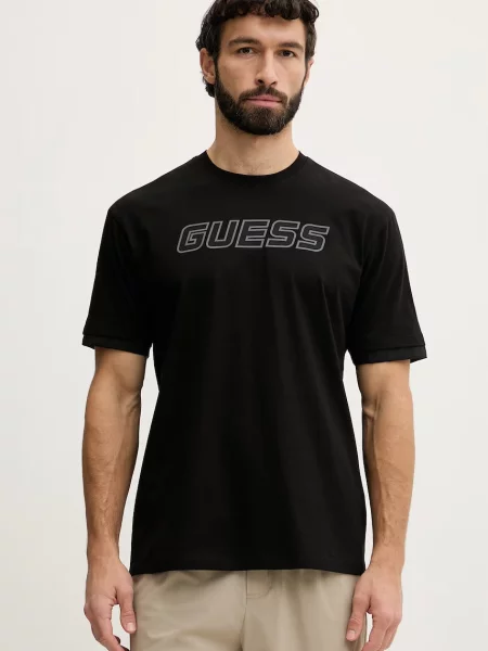 Tričko Guess GUSTAVE černé