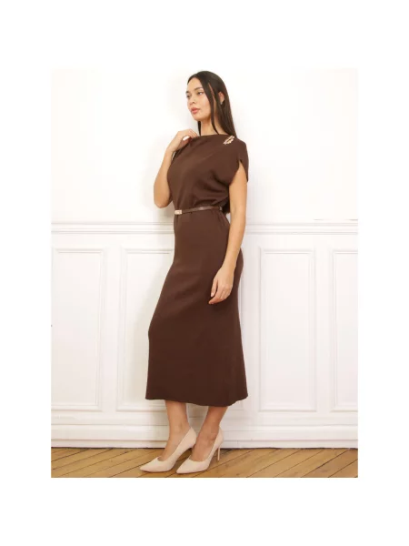 Haljina La Modeuse smeđa