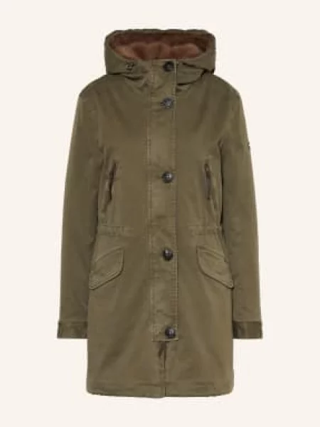 Blonde Parka Aspen S Umělou Kožešinou olivová