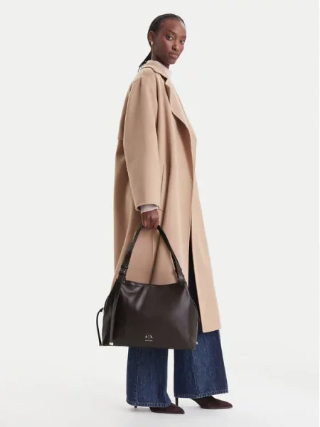 Torbica Armani Exchange Tamno smeđa
