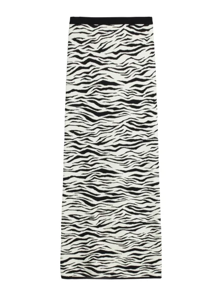 Bershka Fustă negru alb