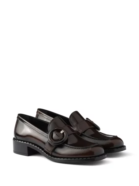 Pantofi loafer Prada din piele maro