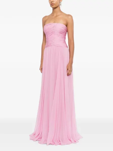 Μεταξωτή φόρεμα Zuhair Murad στράπλες ροζ