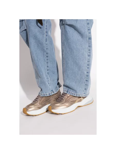 Sneakersy Emporio Armani z logo żółte