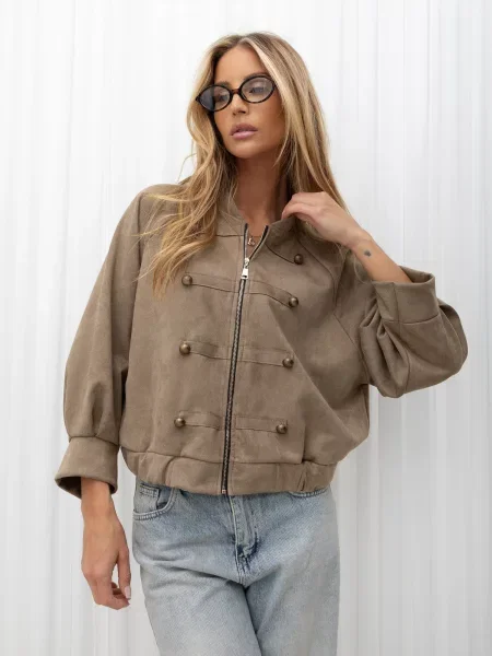 Prijelazna jakna Italy Moda bijela