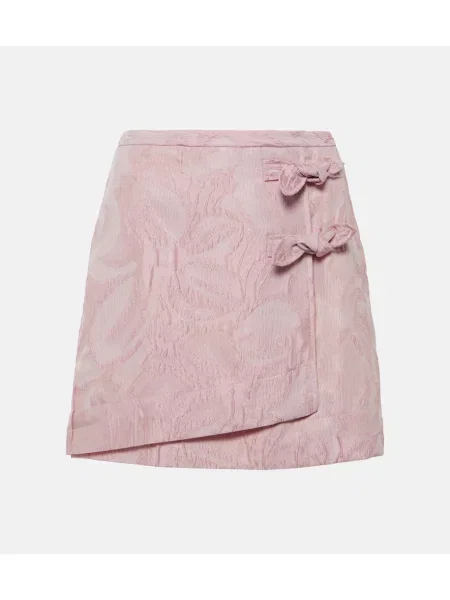 Fustă Ganni din jacard roz