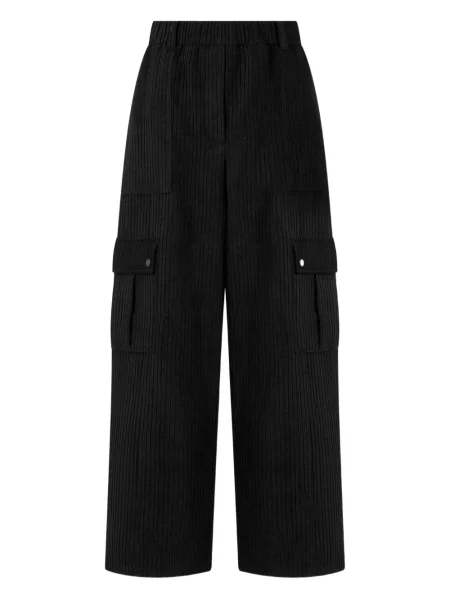 Pantaloni cargo Studio Tomboy de catifea cord negru