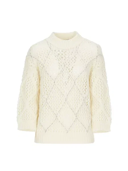 Dzianinowy sweter Peserico biały