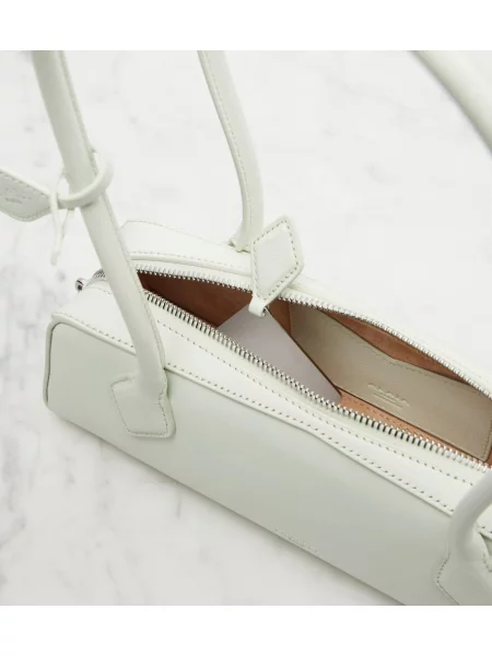 Geanta de piele Alaïa din piele verde
