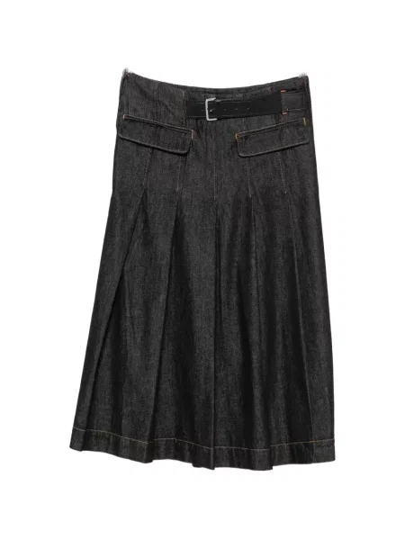 Cu centură fustă midi Semicouture negru