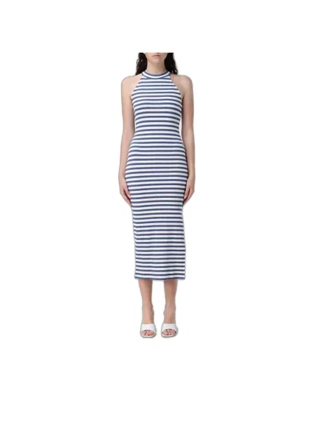 Sukienka Emporio Armani Ea7 ze stretchu niebieska
