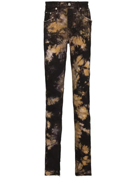 Blugi drepți Purple Brand cu model floral cu imagine