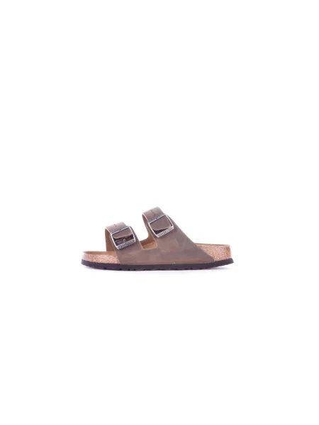 Klapki BIRKENSTOCK Arizona SFB LEOI Narrow faded khaki brązowe