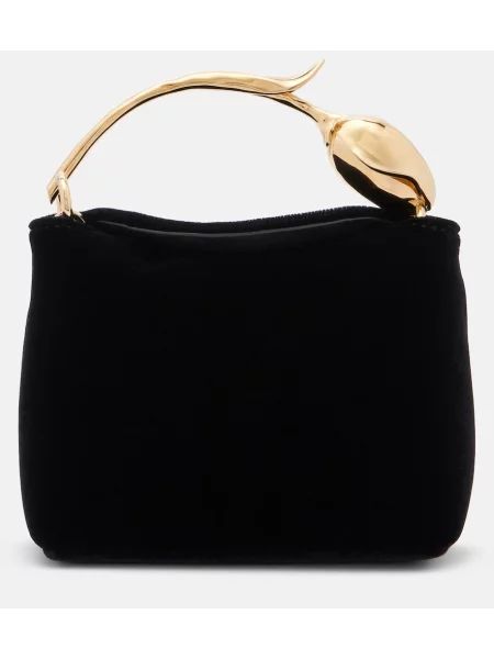 Top Erdem de catifea negru