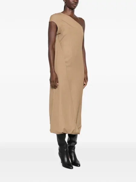 Rochie maxi Source Unknown asimetrică maro