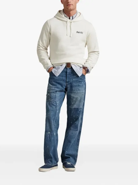 Șapcă Polo Ralph Lauren cu broderie din țesătură twill în carouri albastru