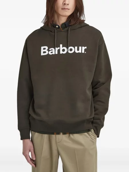 Hanorac cu glugă Barbour cu imagine verde