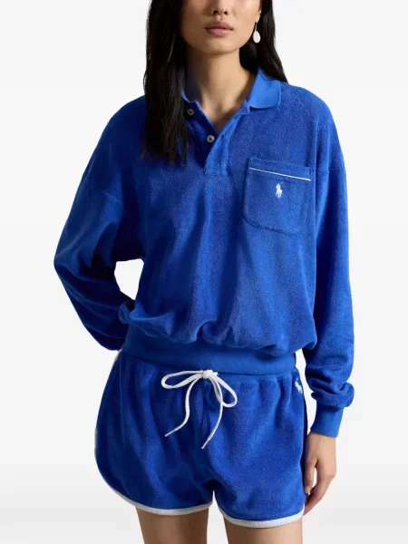 Кожени чорапи Polo Ralph Lauren с отворена пета с пейсли десен бяло