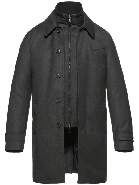 Palton Norwegian Wool de lână gri