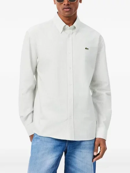 Риза Lacoste кепър бяло