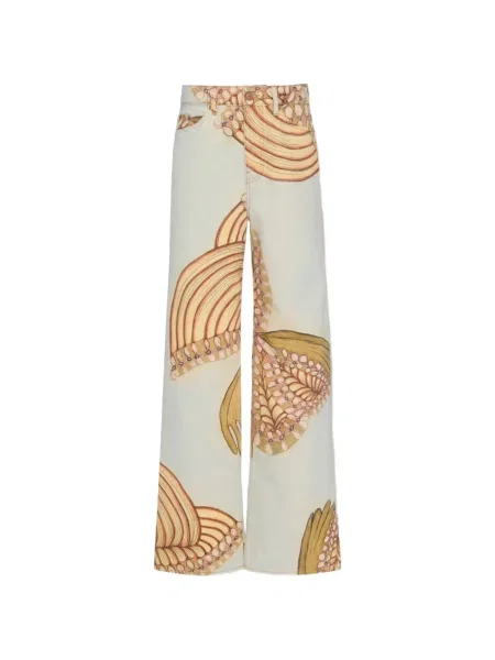 Szerokie jeansy Ulla Johnson niebieskie