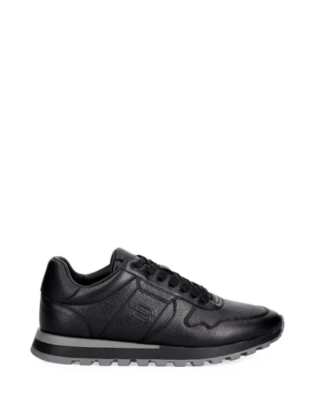 Sneakerși Baldinini din piele cu autograf negru