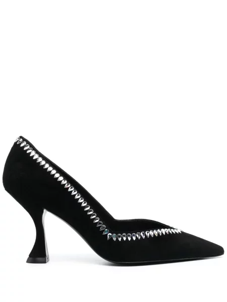 Pantofi cu toc Stuart Weitzman de cristal negru