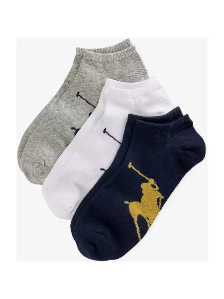 Skarpety Ralph Lauren Big Pony Szary Granatowy biały