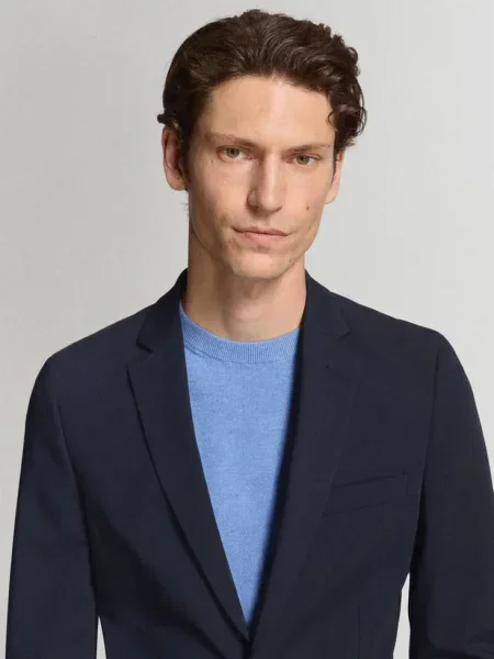 Marynarka garniturowa París super slim fit ciemnogranatowy Mężczyzna 50 MANGO MAN