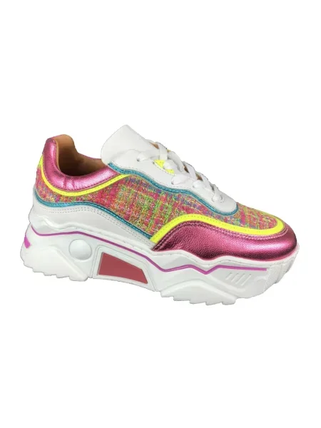 Sneakersy Dwrs tweedowe różowe