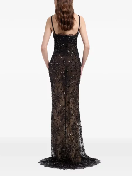 Rochie maxi Elie Saab cu paiete negru