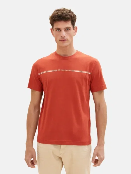 TOM TAILOR Tricou roșu alb