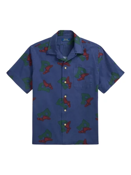 Slip de baie Polo Ralph Lauren alergare cu cordon cu imagine alb
