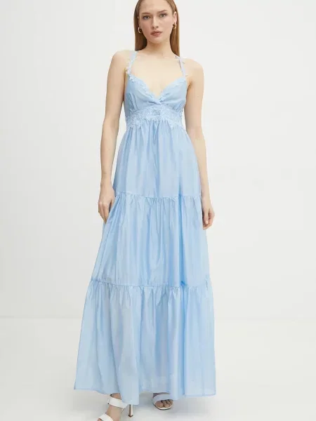 Ermanno Scervino sukienka maxi rozkloszowana niebieski