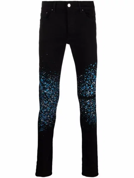 Blugi skinny Amiri de cristal skinny fit negru