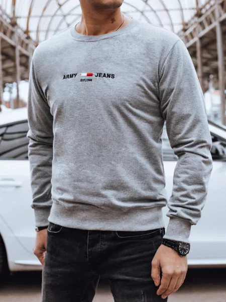 Bluza bez kaptura Dstreet szara