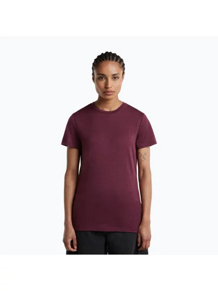 Tricou de trekking pentru femei icebreaker Merino Tech Lite III dark berry