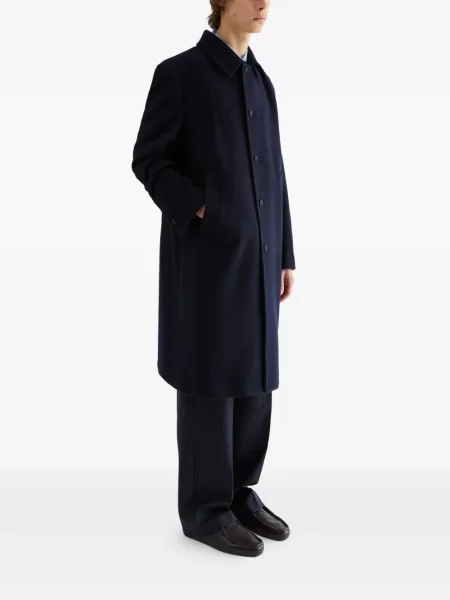 Palton Jil Sander de lână albastru