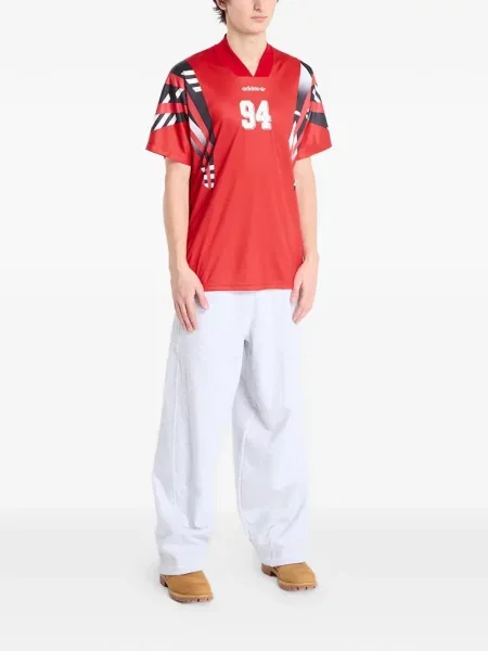 Trčanje bokserice Adidas s V-izrezom od jersey crna