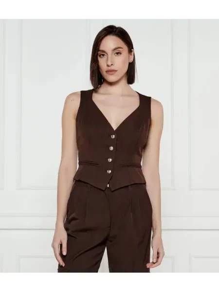 GUESS Vestă MATEA maro