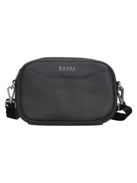 Torba crossbody Guess skórzana szara