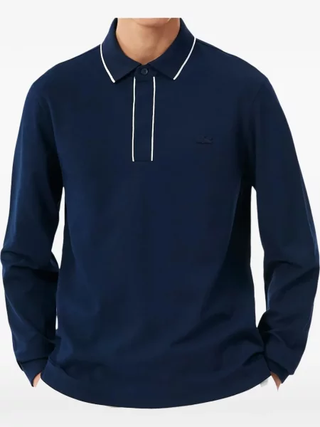 Lung tricou polo Lacoste albastru