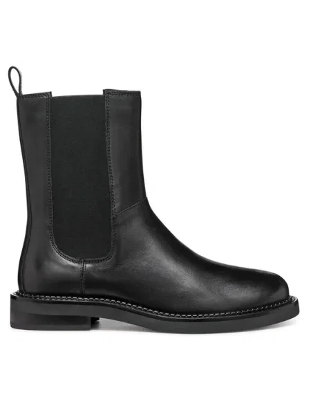 Geox cizme D SERILDA C femei cu plat negru