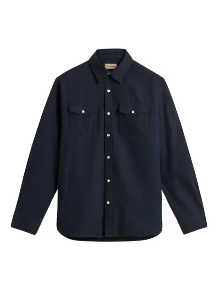 Cămașă Woolrich de flanelă albastru