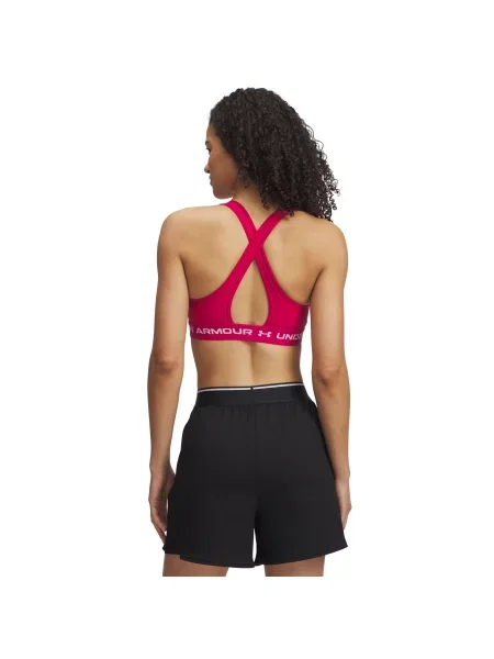 Спортен сутиен Under Armour Crossback с изчистен дизайн черно