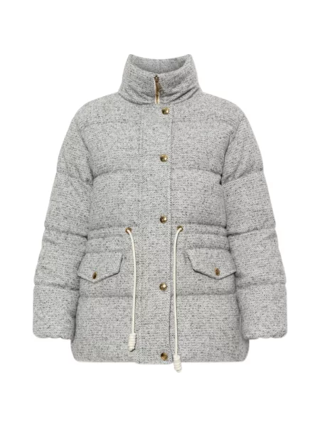 Cu centură palton Moncler gri
