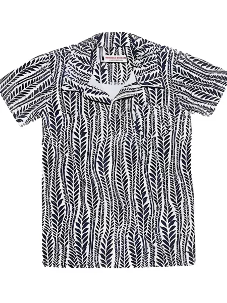 Tricou polo Orlebar Brown cu imagine alb