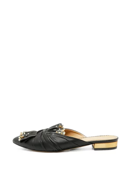 Papuci tip mules Charlotte Olympia negru